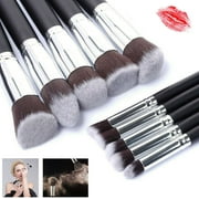 DIOZO 10 pack professional makeup brush eyebrow eyeshadow brush black beginner brush