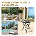 thumbnail image 3 of Crestlive Products Outdoor Side Tables Foldable Patio Side Table with Tempered Glass Table Top, Black, 3 of 8
