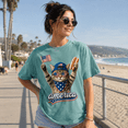 thumbnail image 4 of Patriotic Cat America Comfort Colors Shirt, 4th of July Cat Graphic Tee, USA Summer Gift for Women, 4 of 6