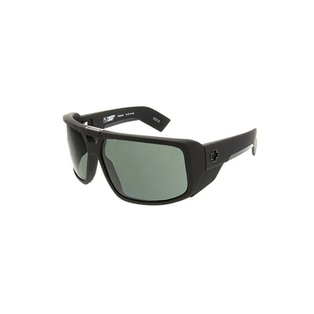 Spy Discord Happy Lens Polarized Wrap Sunglasses Matte Black/Grey Green