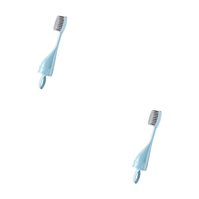 Minnieouse Cepillo de 3 en 1, portátil, lavable, desmontable, sellado, colorido, cepillo de suave, herramientas de limpieza de cabeza de cepillo azul 2piezas