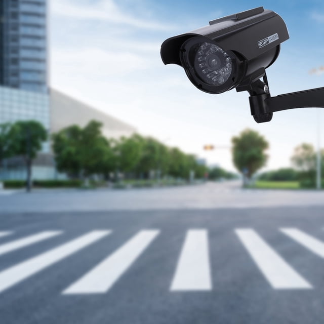 Cámara Falsa Con Energía Solar Cámara De Seguridad De Vigilancia CCTV Para Exteriores Registro LED