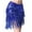 C-Blue, variant on Lovskoo Women's Sequin Tassel Hip Skirts Fashion Belly Dance Layer Fringe Waist Belt Hip Scarf Lace-Up Skirt Green