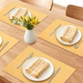 thumbnail image 2 of Unique Bargains 6pcs Stylish Faux Leather Placemats Lemon Yellow 16.9"x11.8", 2 of 6