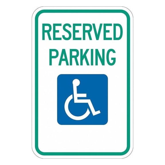 Lyle Reserved Parking Parking Sign,18" x 12, T1-1001-DG_12x18 T1-1001-DG_12x18