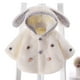 thumbnail image 2 of Abrigo De Invierno Para Niños Pequeños Chaquetas De Abrigo Para Niñas Bebé Orejas De Lazo Con Capucha Espesar Cálido Sudadera Con Capucha Chaqueta Abrigo Capa Blanca Odeerbi LM103-177, 2 of 9