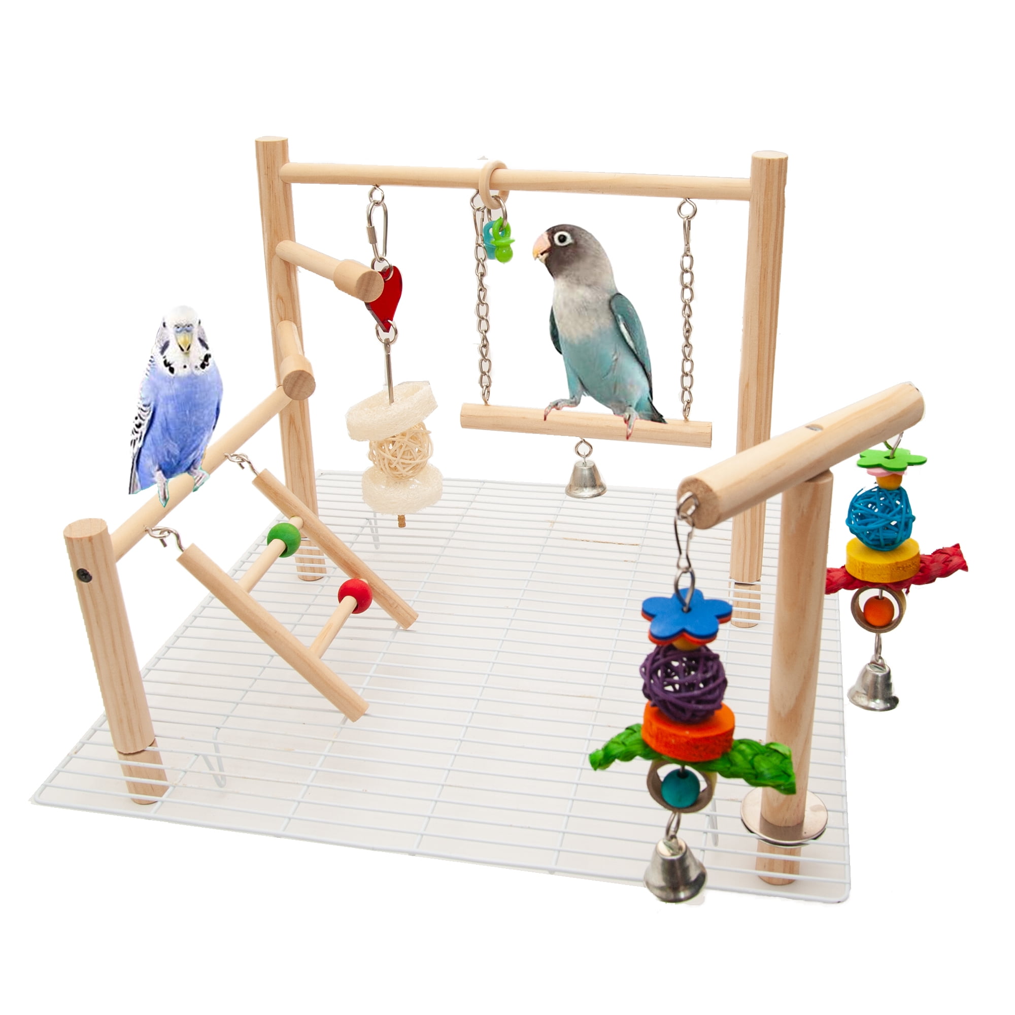 Small Bird Playground for Top of Cage Tree Bird Stands for Parrots Bird Play Ground Outside Bird Cage Toys Outside Bird Cage Accessories Top Bird Cage Perch Parakeet Perch for Bird Cage