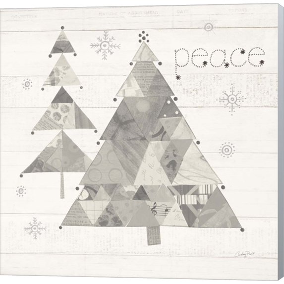Christmas Patchwork IV Neutral by Courtney Prahl, Canvas Wall Art, 24W x 24H