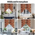 thumbnail image 3 of Swag Curtains Valances for Windows, Orange Boho Floral Short Kitchen Window Curtains Over Sink, Medieval Ethnic Vintage Texture Cafe Curtains Panel Set Of 2,Rod Pocket, 63 Inches Length, 3 of 8