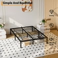 thumbnail image 6 of Goldensoil 75" x 54" x 14" Metal Bed Frame,Full Size Bed Frame with Under Bed Storage, Black, 6 of 8