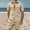 Khaki, variant on Ahabrexf Men's Casual Shirts, Active Short Sleeve Lapel Shirt and Drawstring Shorts Set for Running Exercise and Daily Wear