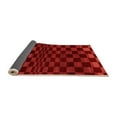 thumbnail image 2 of Ahgly Company Indoor Square Checkered Orange Modern Area Rugs, 8' Square, 2 of 4