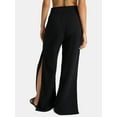 thumbnail image 3 of Time and Tru Women's Cotton Coverup Pants with Side Slits, Sizes XS-XL, 3 of 5