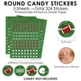 thumbnail image 3 of Big Dot of Happiness End Zone - Football - Baby Shower or Birthday Party Small Round Candy Stickers - Party Favor Labels - 324 Count, 3 of 7