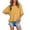 Yellow, variant on Half Sleeve T Shirts for Women Loose Fit Crewneck Plain Casual Blouse Basic Tee Shirt Summer Tops