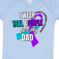 thumbnail image 4 of Inktastic Suicide Prevention I Wear Teal and Purple for My Dad Boys or Girls Baby Bodysuit, 4 of 5