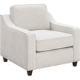 thumbnail image 2 of JERFIT Upholstered Armchair with Sloped Track Arms, Beige Chenille Fabric Accent Chair for Living Room, Bedroom, 2 of 10