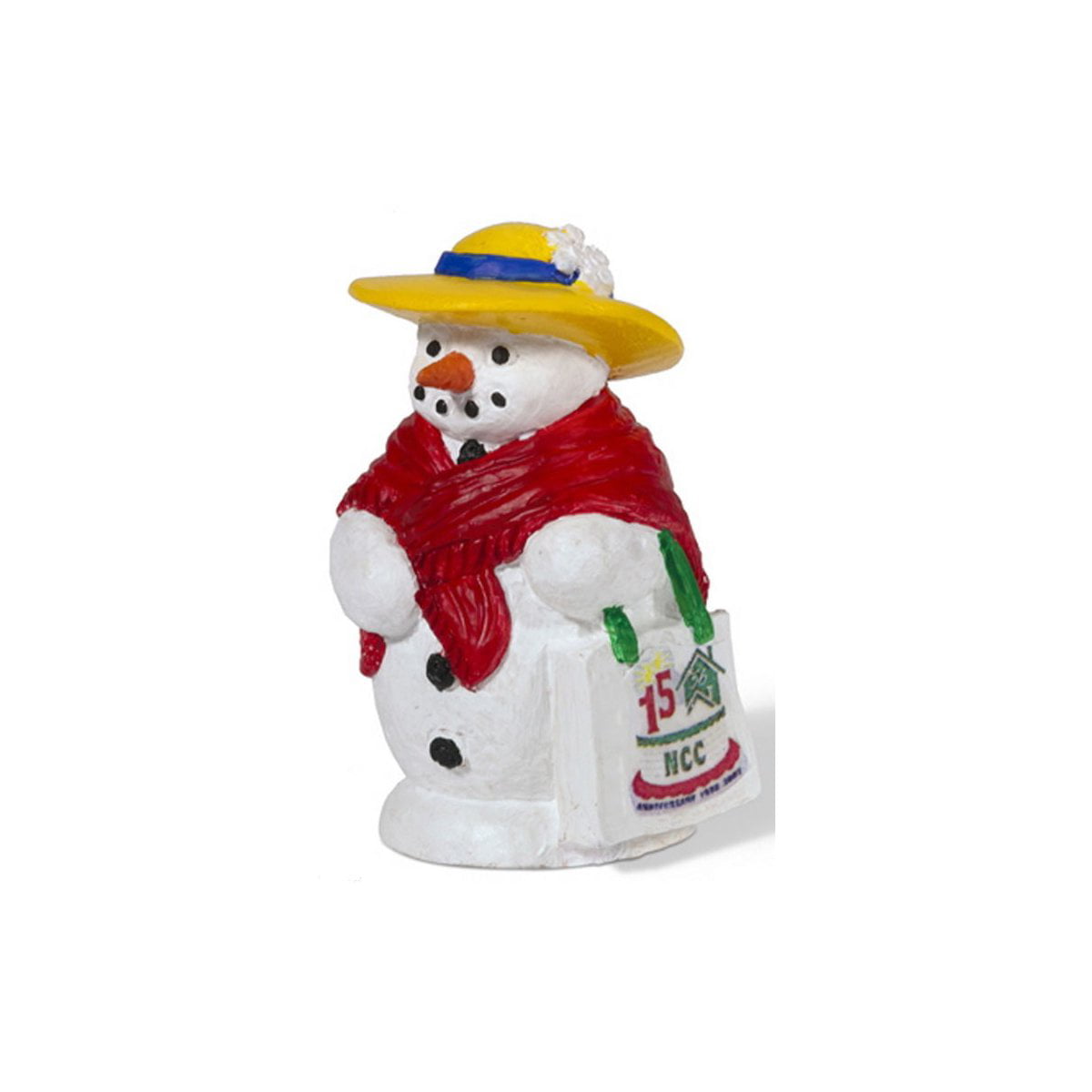 Plastic Acrylic Snow Glittered Snowman Head Ornament by Department 56 