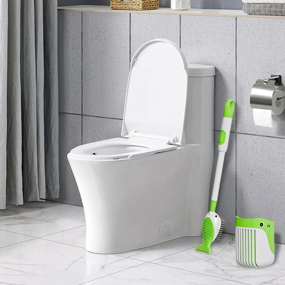 Detachable Spray Function Toilet Cleaning Brush with Suction Cup Base and Ventilated Fish Tail Head for Deep Hygienic Cleaning