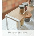 thumbnail image 5 of Yamazaki Home Single-Tier Riser, White, Steel + Wood, Supports 4.4 pounds, No Assembly, 5 of 7