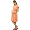 thumbnail image 3 of Bimba Maternity Robe Nursing Coverup With Side Shoulder Buttons Baby Shower Gift, 3 of 9