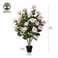 thumbnail image 5 of DR.Planzen Artificial Camellia Tree 3FT in Pot – 27 Blooming Pink Flowers & 252 Leaves UV Resistant Faux Camellia Plant for Indoor Outdoor Decor, Front Door Porch Patio Living Room Office, 5 of 7