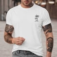 thumbnail image 2 of Leey-World Men's T Shirts Short Sleeve Casual V Neck T-Shirt Soft Notch Neck Tee Classic Plain Shirts T Shirts Men(White,M), 2 of 5