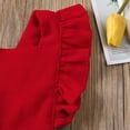 thumbnail image 6 of Toddler Baby Girls Strap Suspender Skirt Solid Color Velvet Backless Ruffle Strap Overalls Skirt, 6 of 6