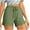 Army Green, variant on HAOTAGS Shorts for Women, Tie Belt Solid Color Elastic Waist Pocket Casual Shorts Pink S