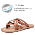 thumbnail image 3 of Sandalias planas Luoika para mujer, ancho ancho, color canela, 12.5XW, 3 of 8