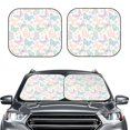thumbnail image 2 of Bingfone Colorful Butterfly Windshield Sun Shade 2-Piece Foldable Car Front Window Sunshade for Most Sedans SUV Truck-Small, 2 of 6