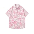 thumbnail image 4 of Yaoyar Men's Tropical Foliage Print Hawaiian Beach Shirt Short Sleeve Button Front Casual Holiday Top, 4 of 5