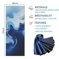 thumbnail image 2 of Blue Marble Flow Pattern Hot Yoga Mat Towel Non Slip for Hot Yoga - Quick-Drying Yoga Mat Cover with 4 Corner Pockets with Travel Bag - Hot Yoga Towel Non Slip 74"x26", 2 of 6