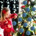 thumbnail image 2 of Uutvmp 4Pcs Glitter Christmas Ball Ornaments, 3.15" Shatterproof Plastic Christmas Tree Balls, Hanging Bulk Balls for Xmas Tree Party Wedding Home Holiday Decor, 2 of 6
