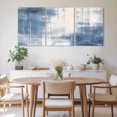 thumbnail image 2 of Abstract Art Canvas Wall Art 3 Panels, Blue Gary Watercolor Gradient Framed Wall Decor Modern Artwork Prints Painting for Living Room, Bedroom, Kitchen & Cafe Decor 16" x 20", 2 of 9