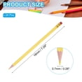 thumbnail image 2 of Uxcell Erasable Colored Pencils, 24 Pcs Oil Color Pencils with Erasers Hexagonal Rod Wooden Colored Pencils for Tests Marking Grading Art Painting, Yellow, 2 of 6