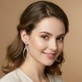 thumbnail image 2 of Twisted Teardrop Post Dangle Earrings in 925 Sterling Silver | Handcrafted Elegant Jewelry for Women | Modern Everyday Style, 2 of 5