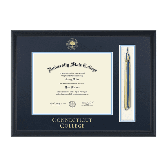 Framerly - Connecticut Tassel Diploma Frame In Black Moulding