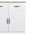 thumbnail image 6 of Resenkos White Sideboard Buffet Cabinet with 3 Drawers and 3 Doors Adjustable Shelves Buffet Server for Kitchen Dining Room, 6 of 7