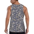 thumbnail image 3 of Xecao Daisies Flowers Men's Tank Top Workout Quick Dry Sleeveless Gym Jogging Muscle Shirts Summer Swim Beach Tops, 3 of 9