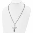 thumbnail image 4 of Stainless Steel Brushed And Polished Black Ip With Cz Cross Necklace Made In China -Jewelry By Sweet Pea, 4 of 8