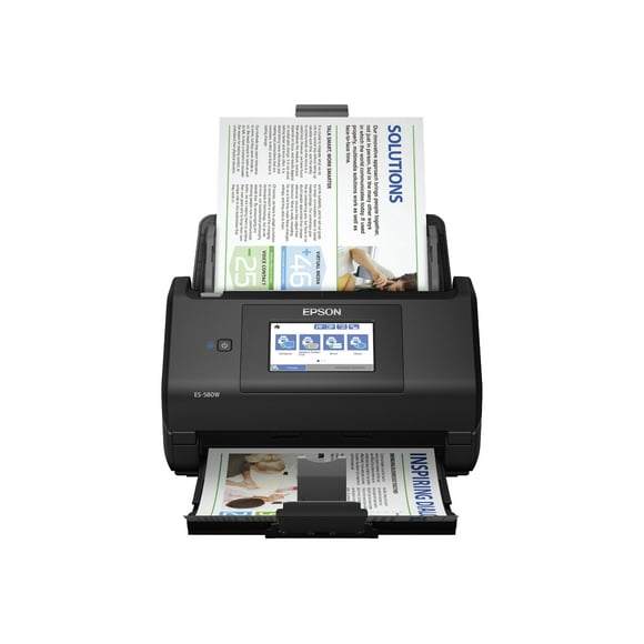 Epson WorkForce ES-580W - Document scanner - Contact Image Sensor (CIS) - Duplex - Legal - 600 dpi x 600 dpi - up to 35 ppm (mono) / up to 35 ppm (color) - ADF (100 sheets) - up to 4000 scans per day - USB 3.0, Wi-Fi(ac)
