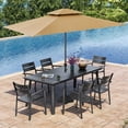 thumbnail image 2 of Pellebant 83" Aluminum Outdoor Patio Dining Table for 6-8, Rectangle Top with Umbrella Hole, Weather-Resistant, 2 of 8