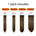thumbnail image 4 of SHCKE 4 Pieces/set Clip In Hair Extensions 24 Inch Straight Hair Extensions Thickned Hair Extensions Synthetic Fiber Hair Extensions for Women Light Chestnut Brown, 4 of 5
