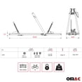thumbnail image 5 of OMAC Bike Carrier Roof Rail Rack Cross Bars Luggage 59" Silver Aluminum Set, 5 of 10