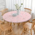 thumbnail image 3 of Round Fitted Tablecloth with Elastic Edges Fits 45"-52" Round Tables Pioneer Colorful Floral Waterproof Table Cover Washable Indoor and Outdoor for Party Kitchen Dinner Banquet Patio Picnic, 3 of 7