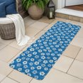 thumbnail image 4 of Runner Rug 1.64'x5.25', Blue Flowers Non Slip Backing Floor Mats Soft Area Rugs, Absorbent Muddy Dirt Trapping Carpet for Entryway Hallway Kitchen Bedroom Coastal Rustic Botanical Blooms Floral, 4 of 7