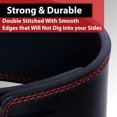 thumbnail image 5 of IBRO Powerlifting Lever Gym Belt ? Power 10MM Extreme Heavy Duty Genuine Cowhide Leather Belts - Squats Deadlifts Bodybuilding Weight Lifting IPF Power Lifting Strongman for Men 10mm Black Red L, 5 of 7