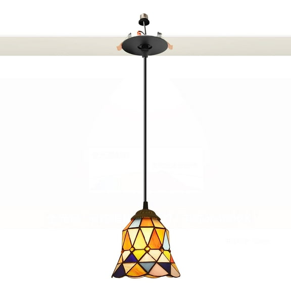 Kiven Glass Can Lights Retrofit Recessed Lighting with E26 Power Outlet Adapter, 4/5 Inch Replacement Conversion Kit, Classic Pendant Lighting for Hallway Kitchen,1 Light TB2679