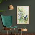 thumbnail image 2 of Flowers Wall Art with Frame, Watercolor Style Effect Birds of Spring on Tree Branch Illustration, Printed Fabric Poster for Bathroom Living Room, 23" x 35", Yellow and Reseda Green, by Ambesonne, 2 of 2